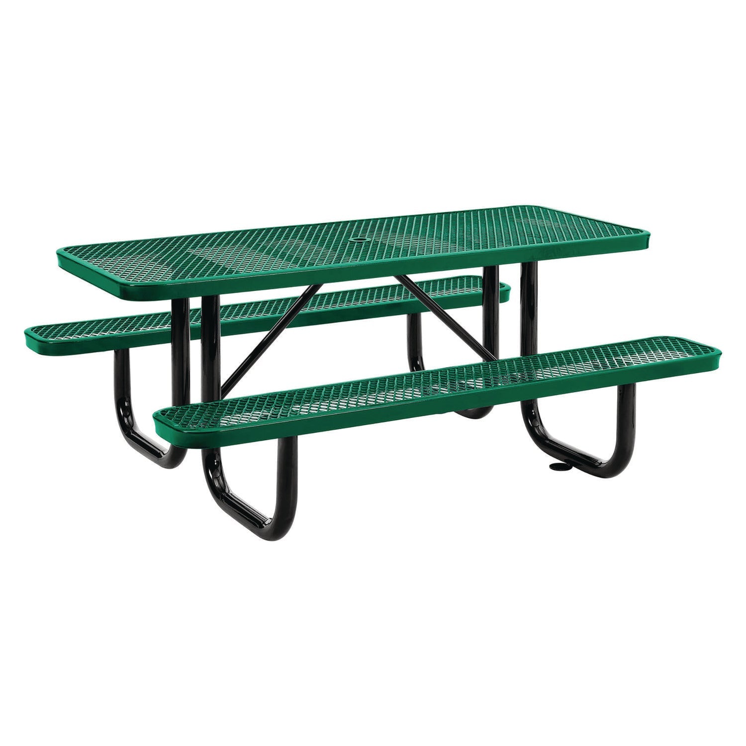 global-industrial-expanded-steel-picnic-table-rectangular-72-x-62-x-29-5-green-top-green-base-legs-gbe277152gn_1